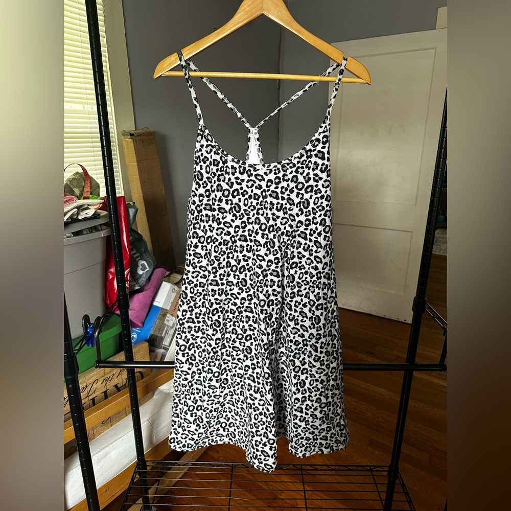 Leopard Print Athletic Dress with built in shorts &pockets